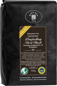 Preview: Darjeeling First Flush SFTGFOP1, schwarzer Tee, Ernte 2025 - Gartentee - Plantage Singbulli Preview: Darjeeling First Flush SFTGFOP1, schwarzer Tee, Ernte 2025 - Gartentee - Plantage Singbulli